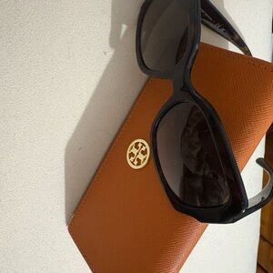 Tory Burch Black Sunglasses with Brown Case